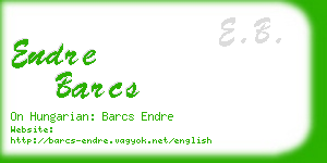 endre barcs business card